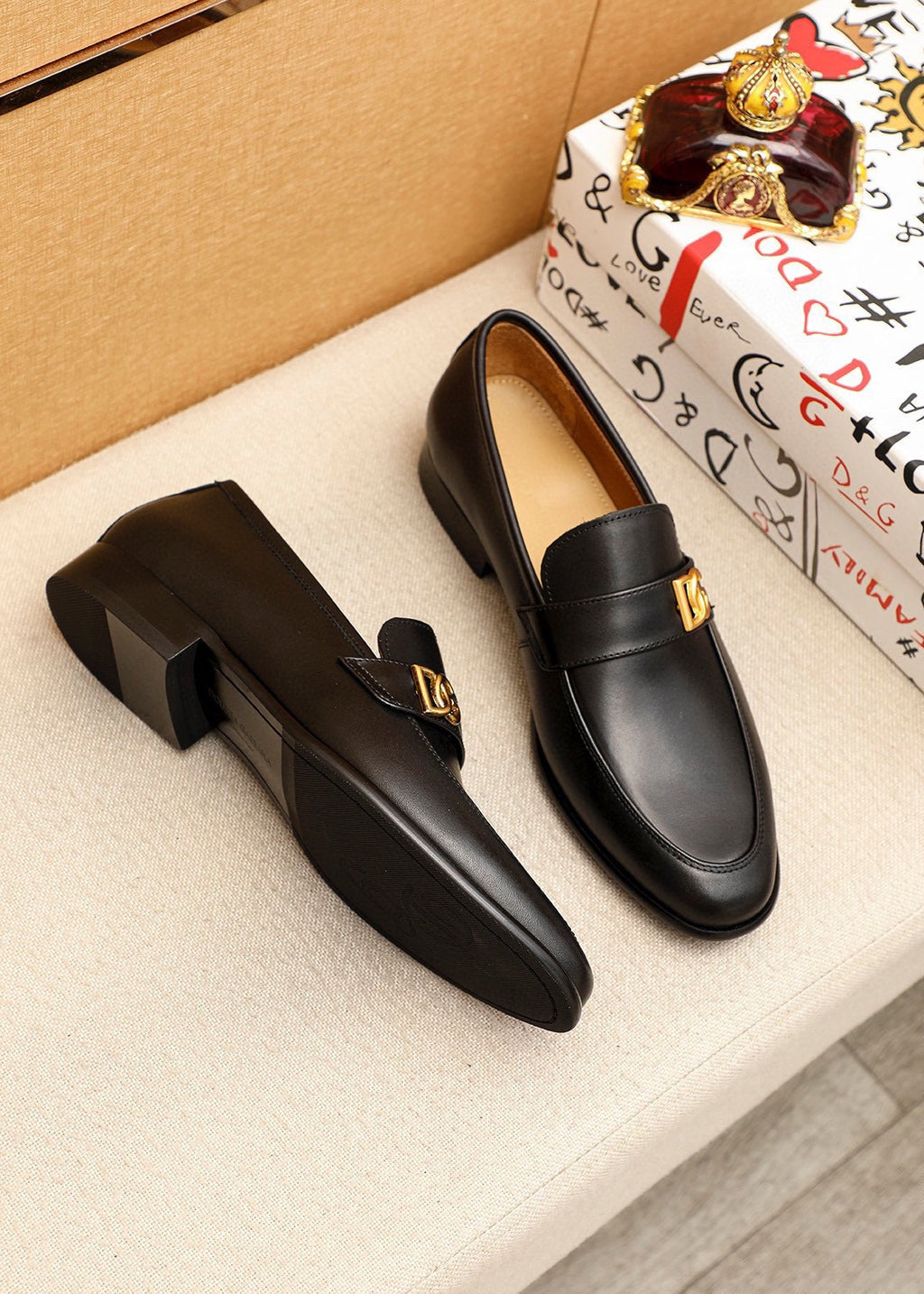 Dolce & Gabbana DG Men's Dress Shoes in Italian Patent Calfskin