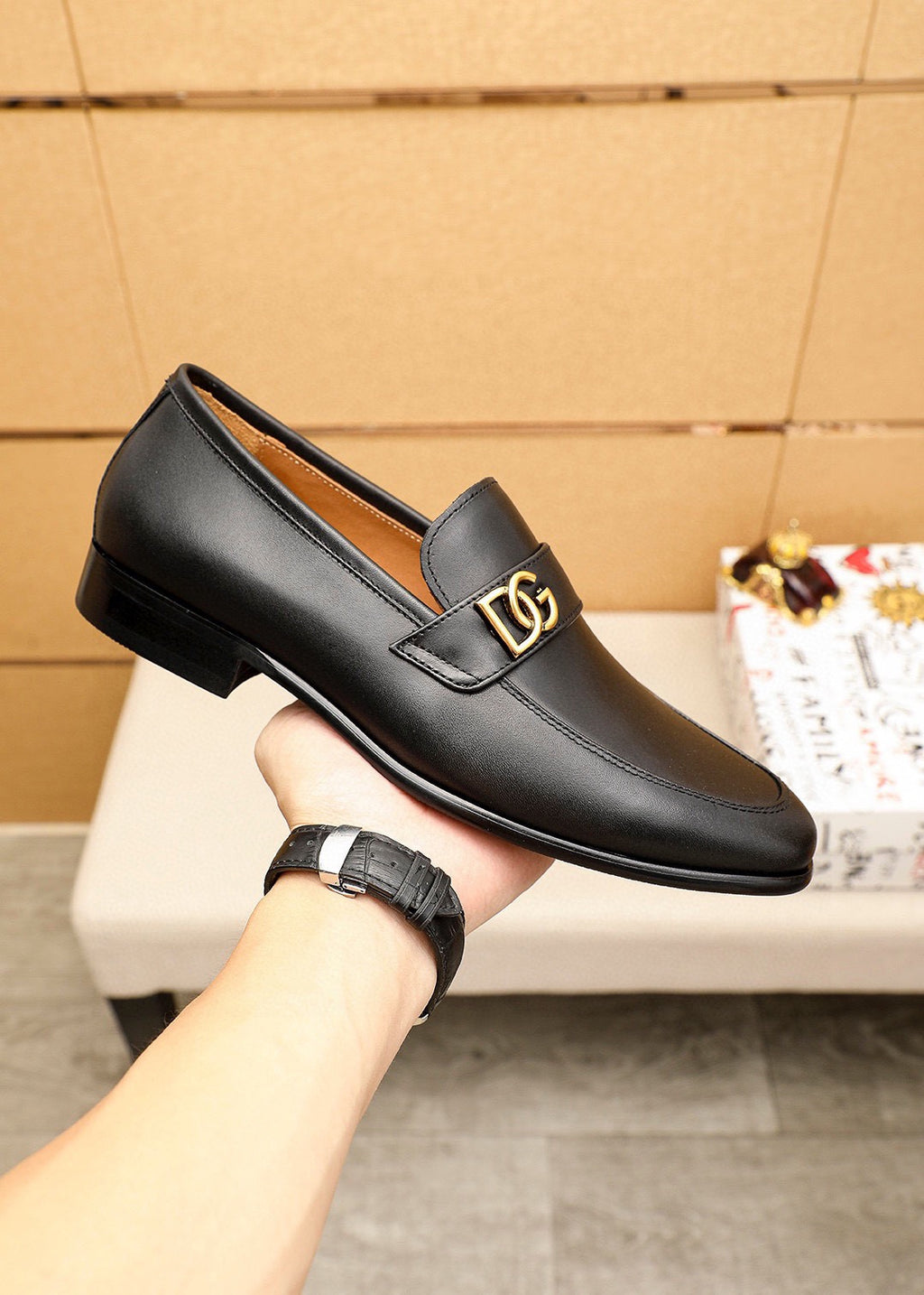 Dolce & Gabbana DG Men's Dress Shoes in Italian Patent Calfskin