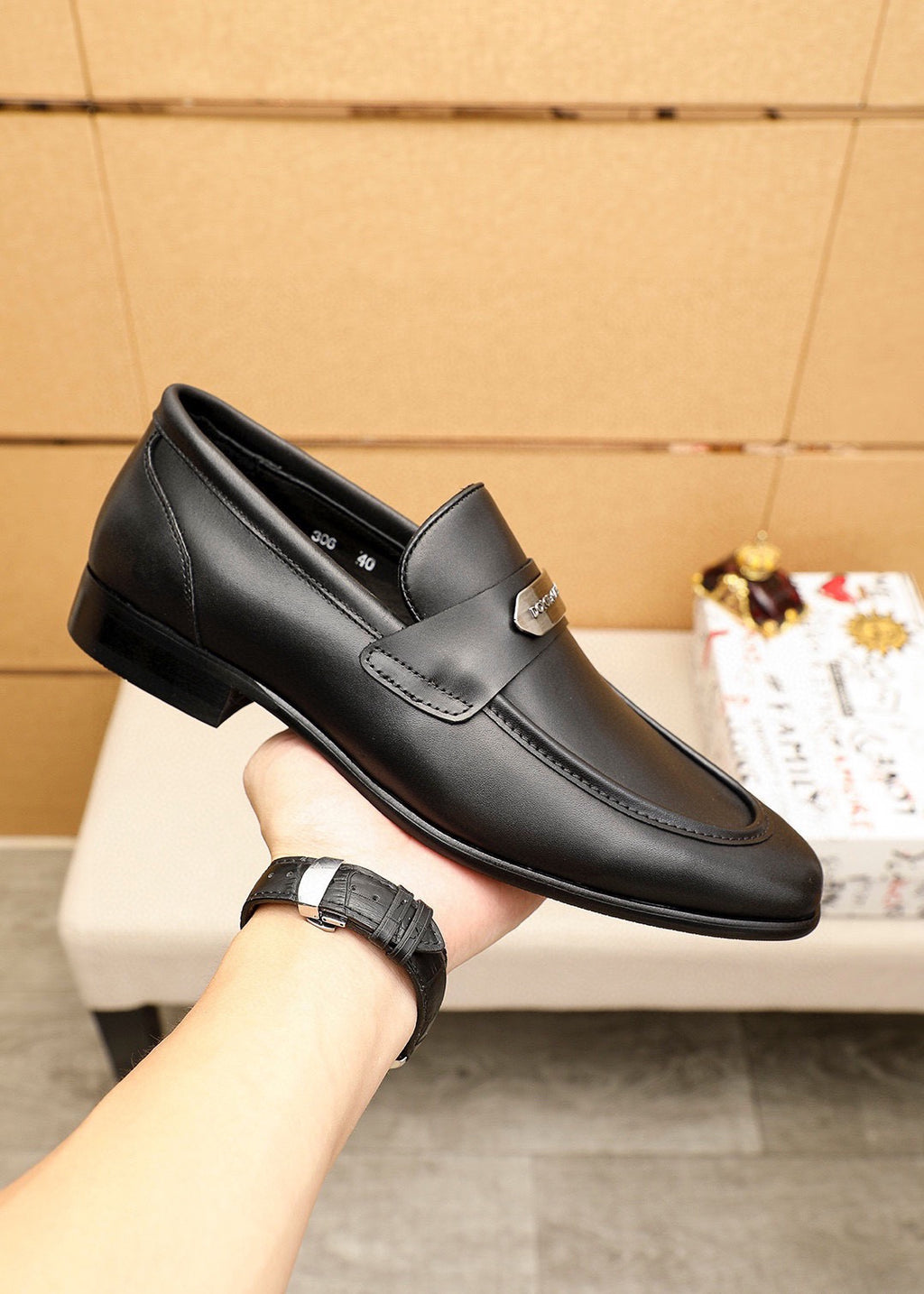 Dolce & Gabbana DG Men's Dress Shoes in Italian Patent Calfskin