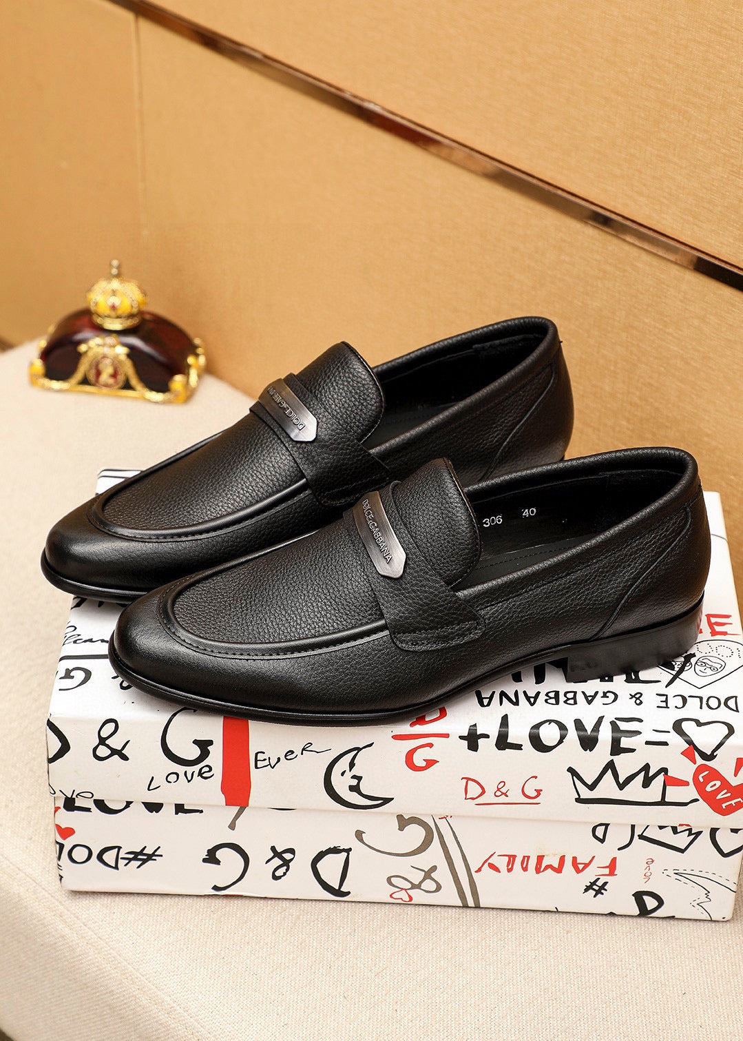 Dolce & Gabbana DG Men's Dress Shoes in Italian Patent Calfskin