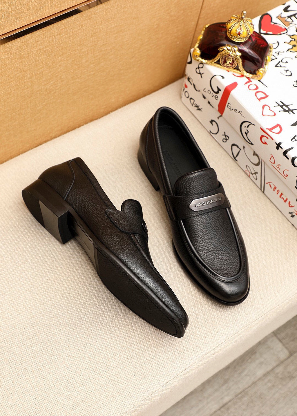 Dolce & Gabbana DG Men's Dress Shoes in Italian Patent Calfskin
