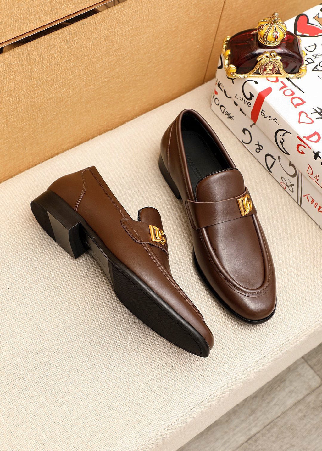 Dolce & Gabbana DG Men's Dress Shoes in Italian Patent Calfskin