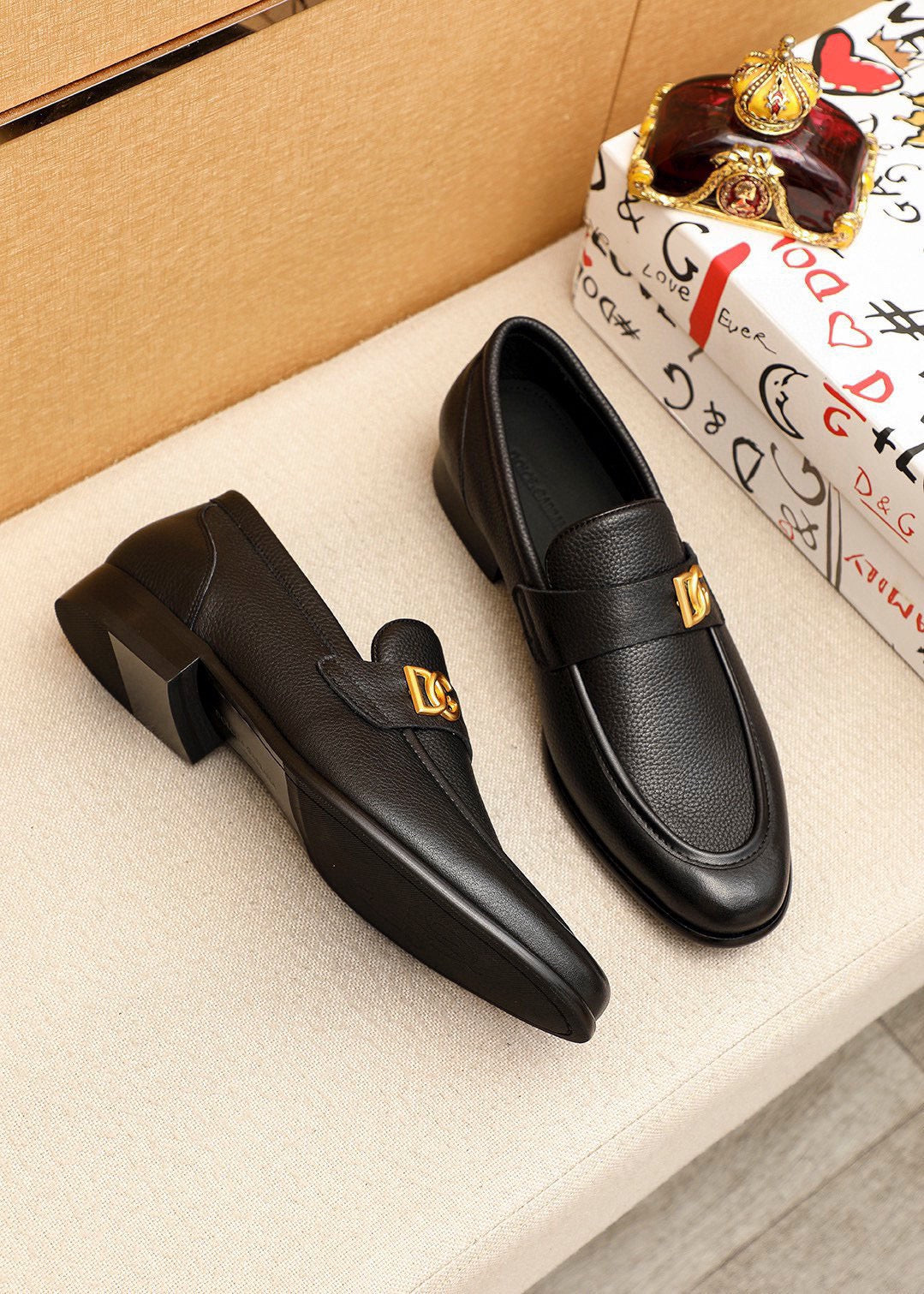 Dolce & Gabbana DG Men's Dress Shoes in Italian Patent Calfskin