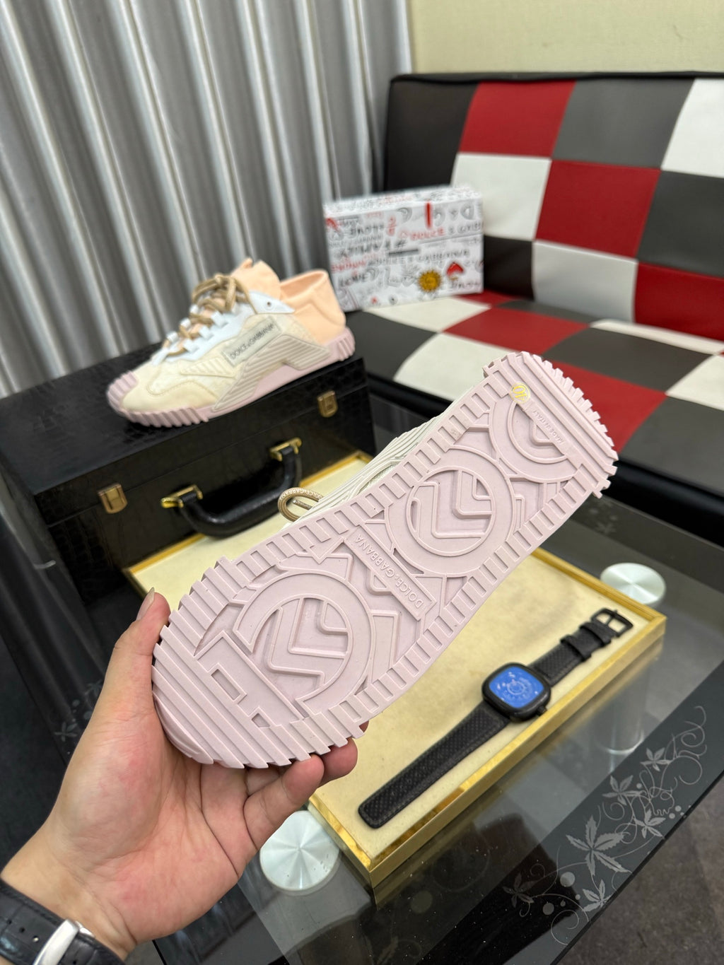 Dolce & Gabbana DG Silk Calfskin & Nubuck Casual Sneakers