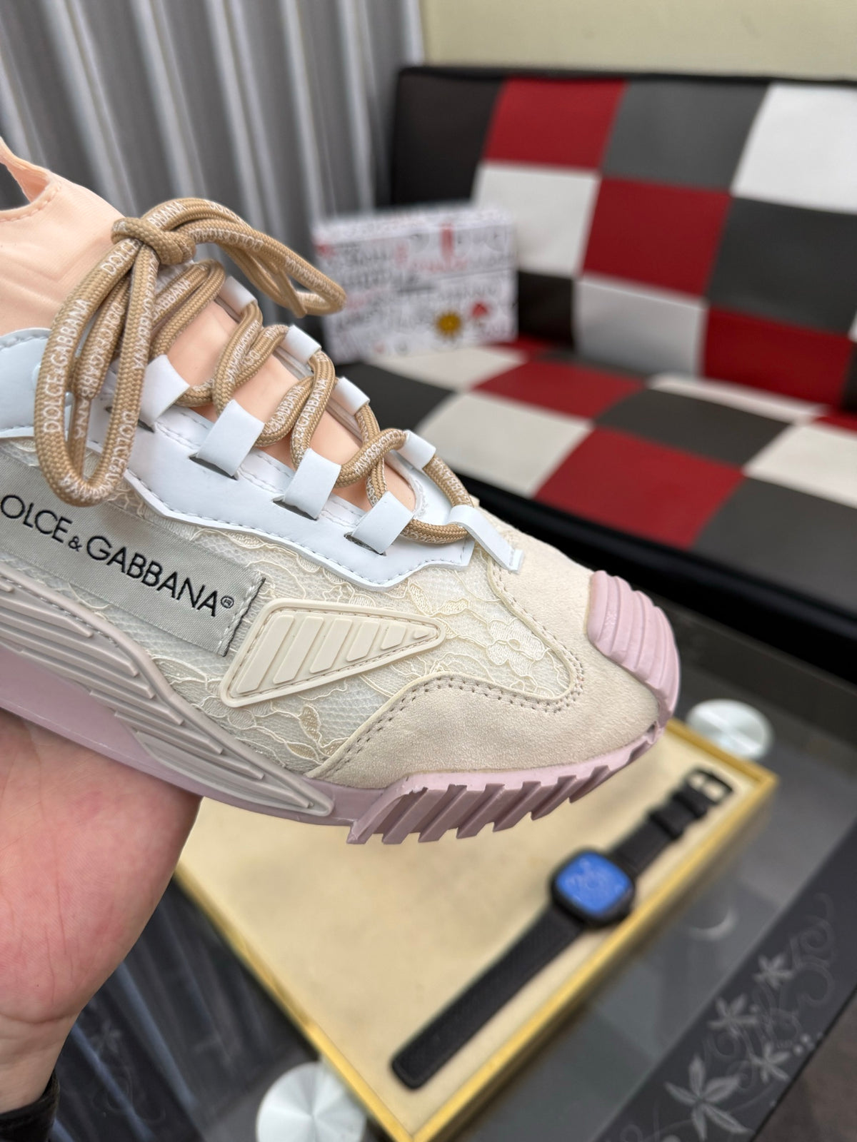 Dolce & Gabbana DG Silk Calfskin & Nubuck Casual Sneakers