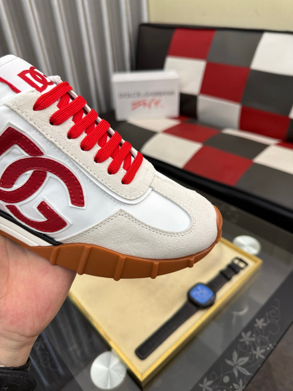 Dolce & Gabbana DG Silk Calfskin & Nubuck Casual Sneakers