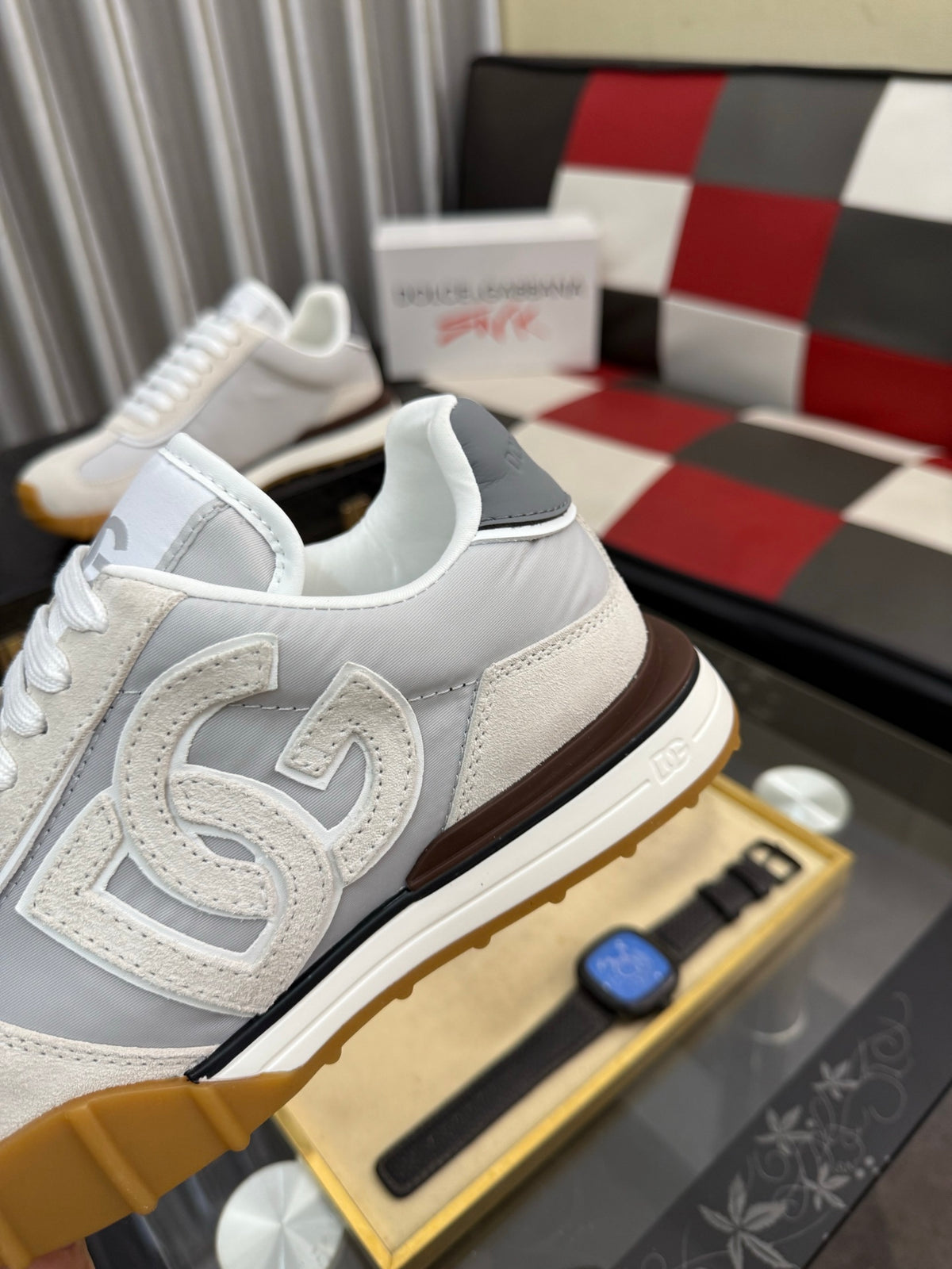 Dolce & Gabbana DG Silk Calfskin & Nubuck Casual Sneakers