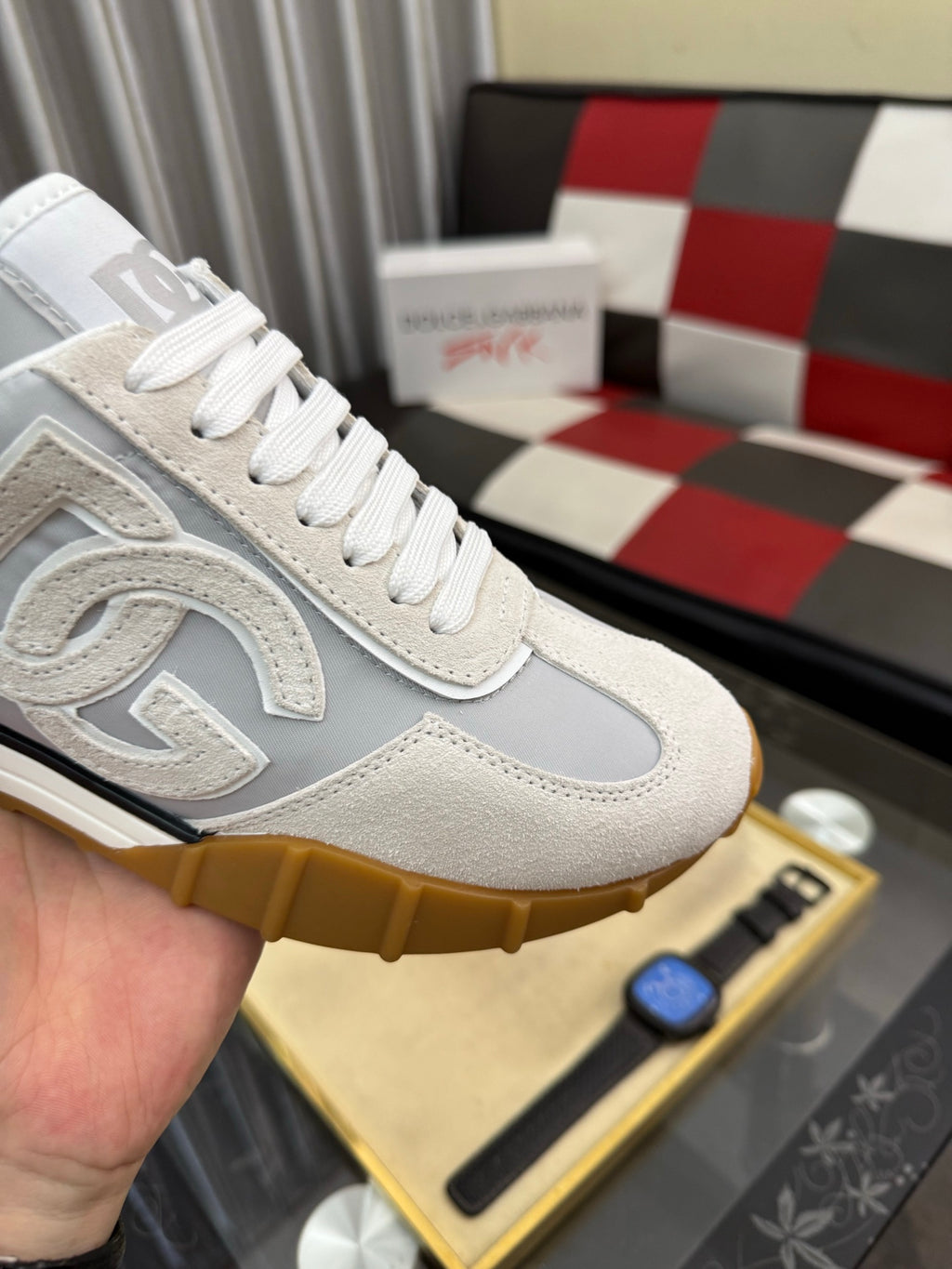 Dolce & Gabbana DG Silk Calfskin & Nubuck Casual Sneakers
