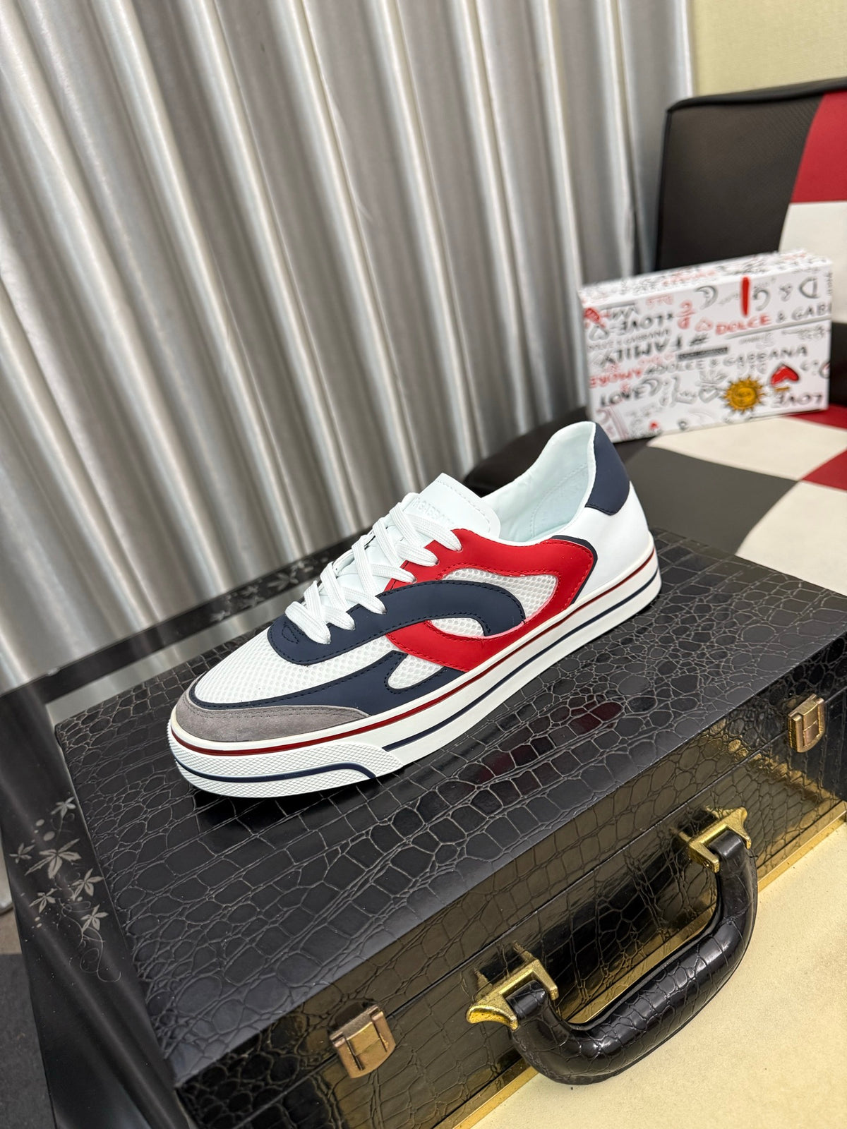 Dolce & Gabbana DG Silk Calfskin & Nubuck Casual Sneakers