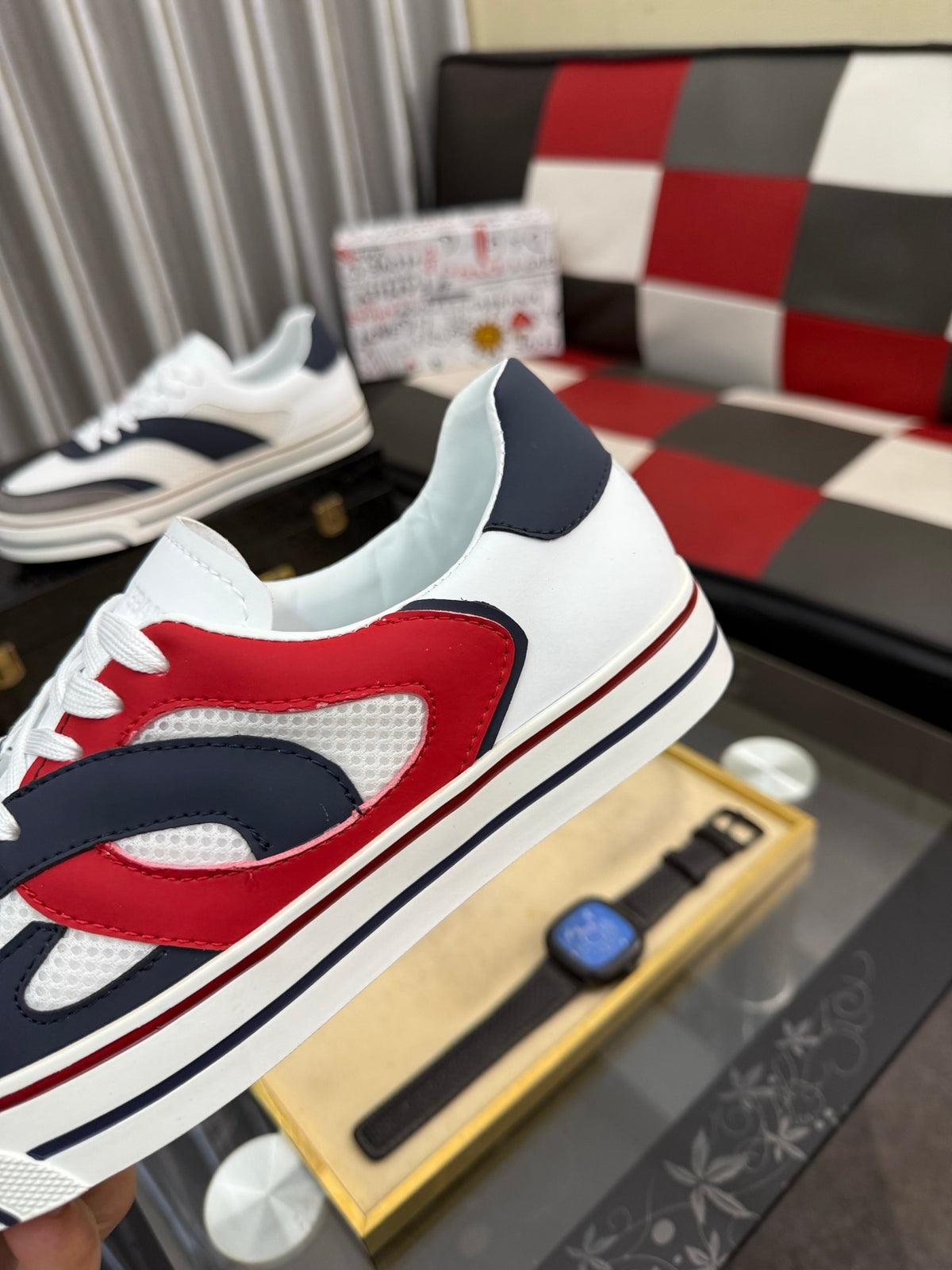 Dolce & Gabbana DG Silk Calfskin & Nubuck Casual Sneakers