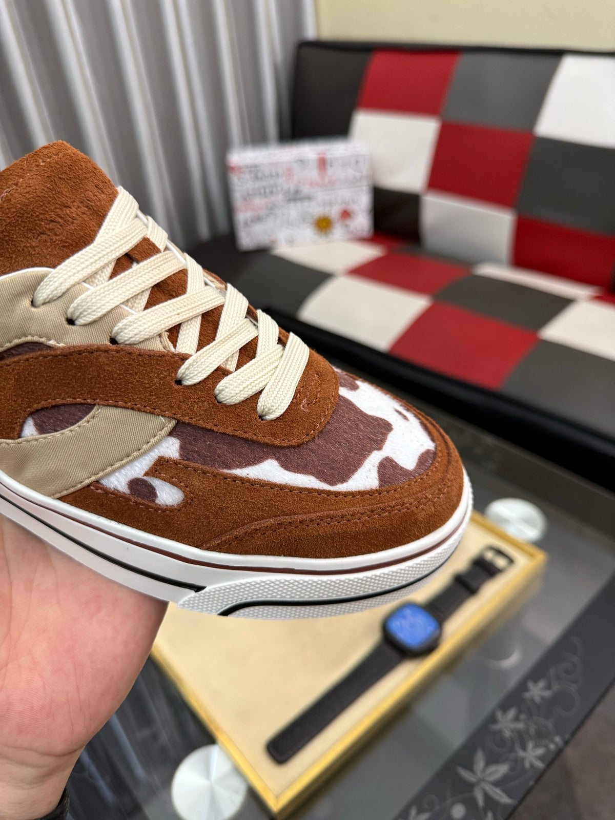 Dolce & Gabbana DG Silk Calfskin & Nubuck Casual Sneakers