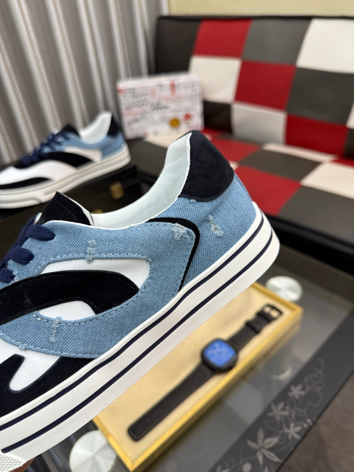 Dolce & Gabbana DG Silk Calfskin & Nubuck Casual Sneakers