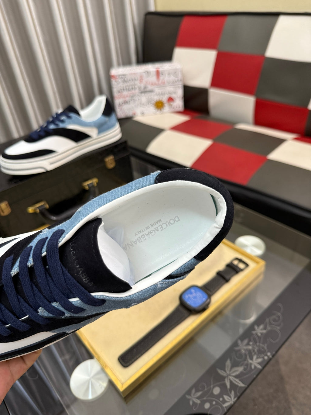 Dolce & Gabbana DG Silk Calfskin & Nubuck Casual Sneakers
