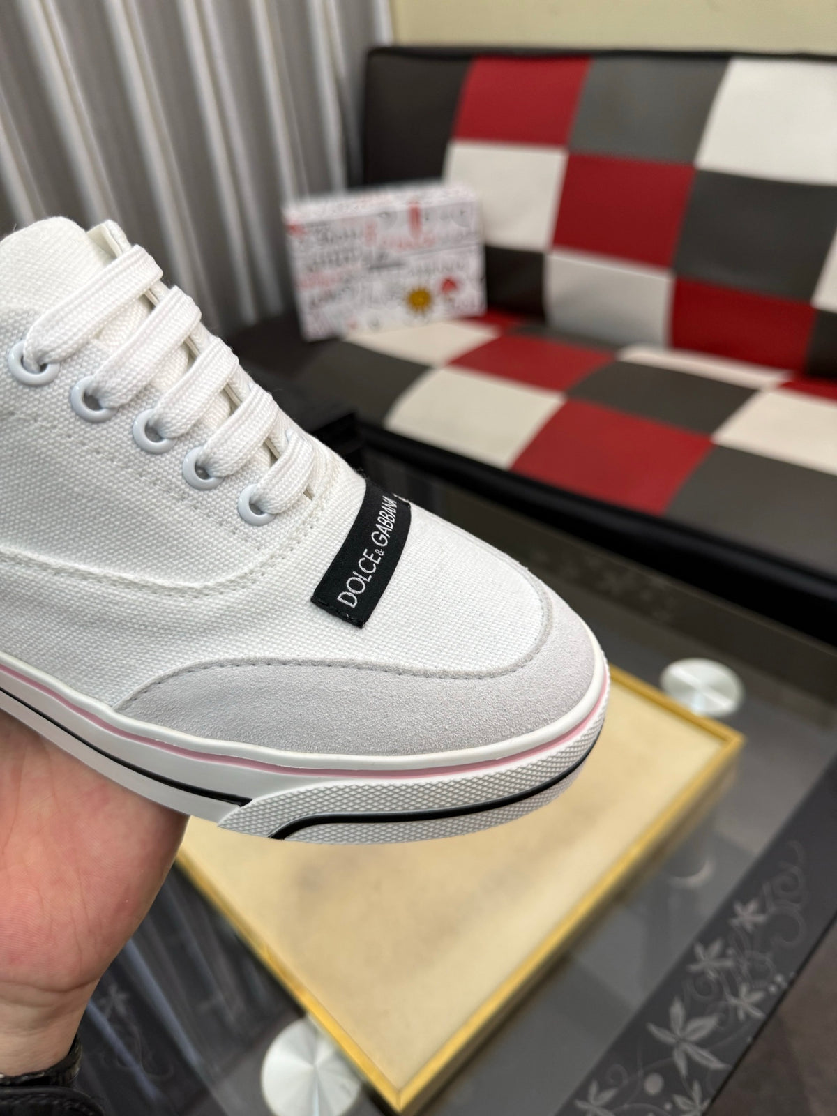 Dolce & Gabbana DG Silk Calfskin & Nubuck Casual Sneakers