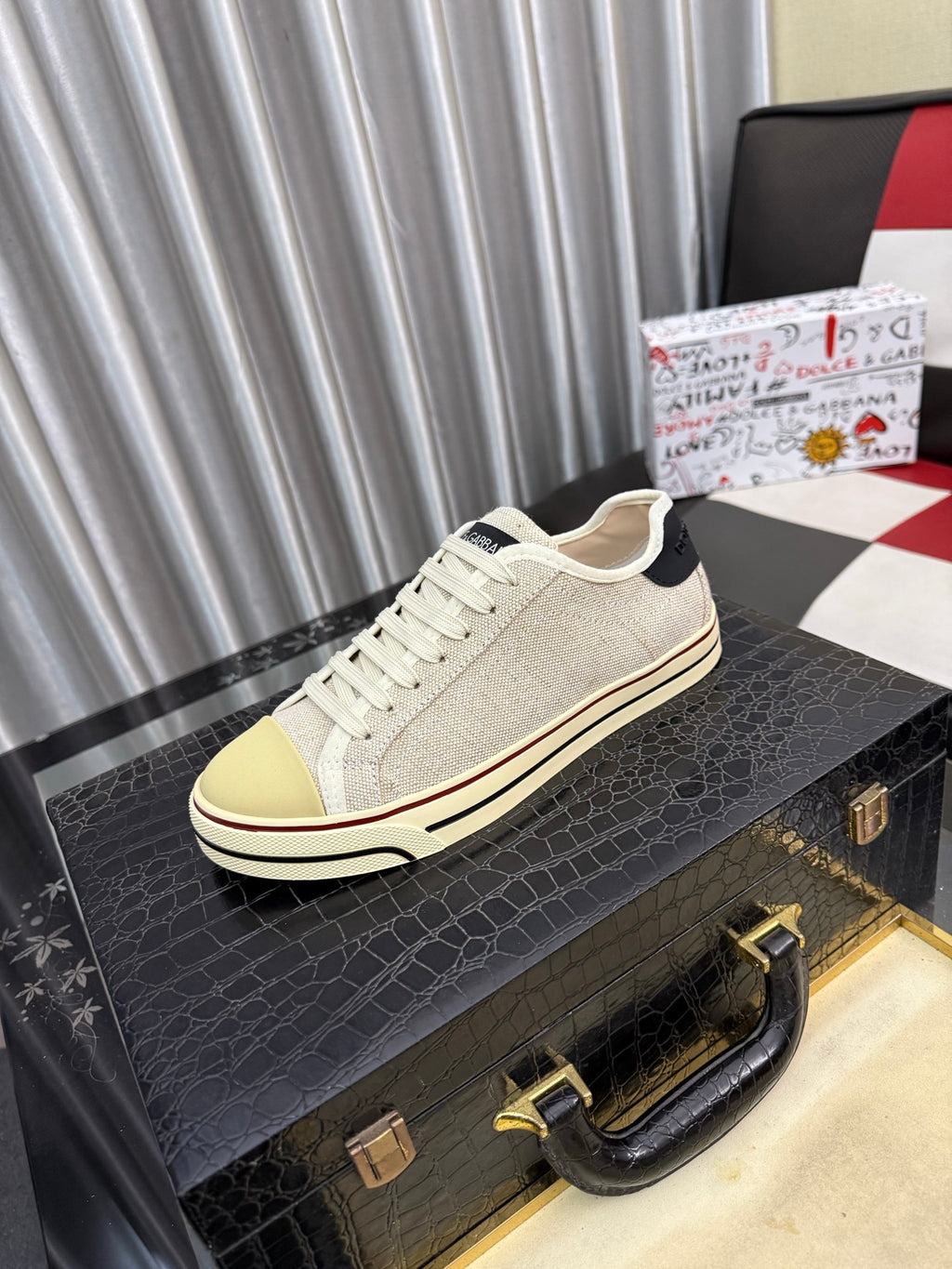 Dolce & Gabbana DG Silk Calfskin & Nubuck Casual Sneakers
