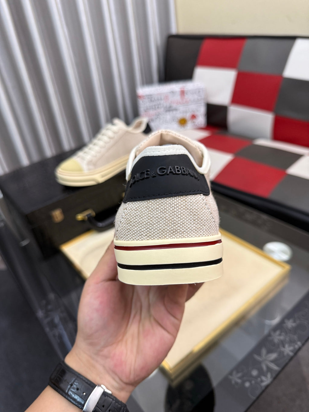 Dolce & Gabbana DG Silk Calfskin & Nubuck Casual Sneakers