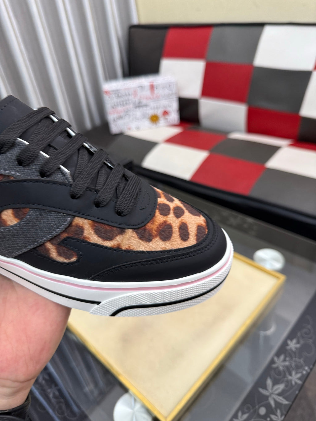 Dolce & Gabbana DG Silk Calfskin & Nubuck Casual Sneakers