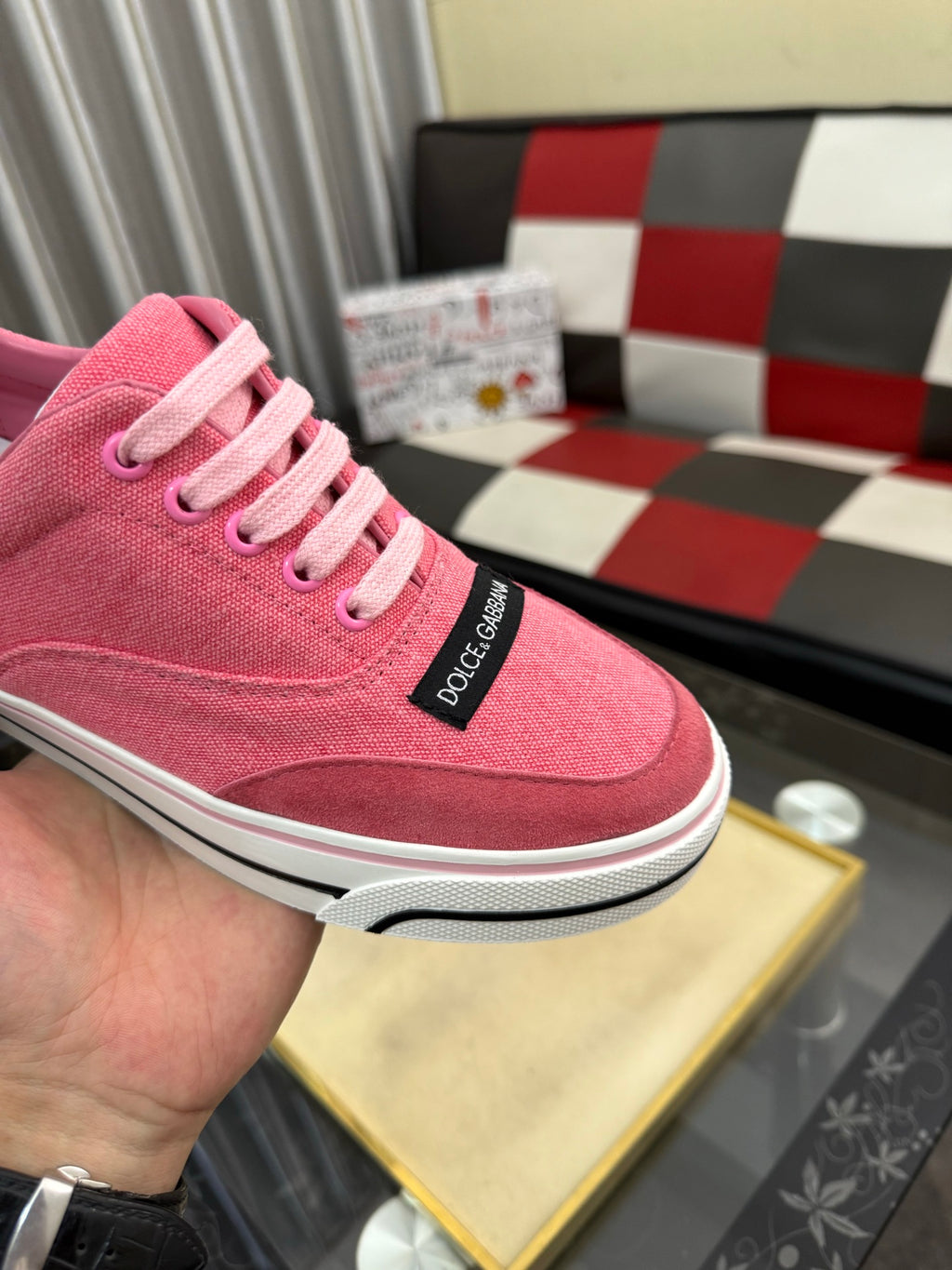Dolce & Gabbana DG Silk Calfskin & Nubuck Casual Sneakers