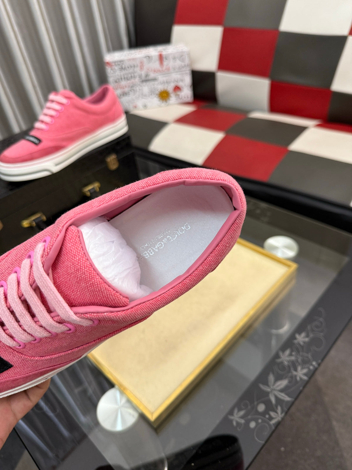 Dolce & Gabbana DG Silk Calfskin & Nubuck Casual Sneakers