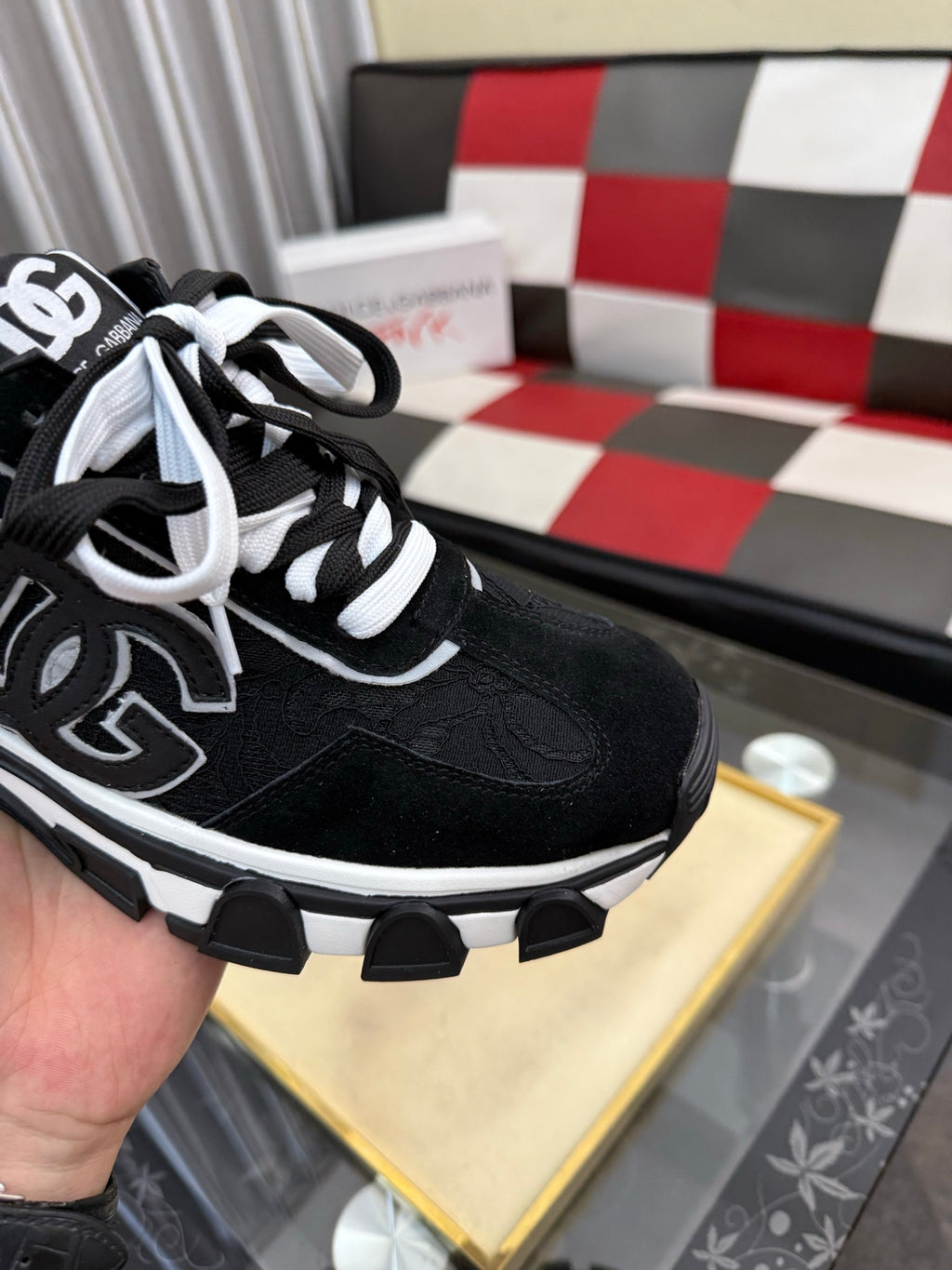 Dolce & Gabbana DG Silk Calfskin & Nubuck Casual Sneakers