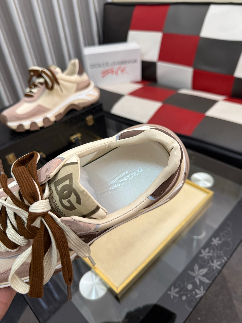 Dolce & Gabbana DG Silk Calfskin & Nubuck Casual Sneakers
