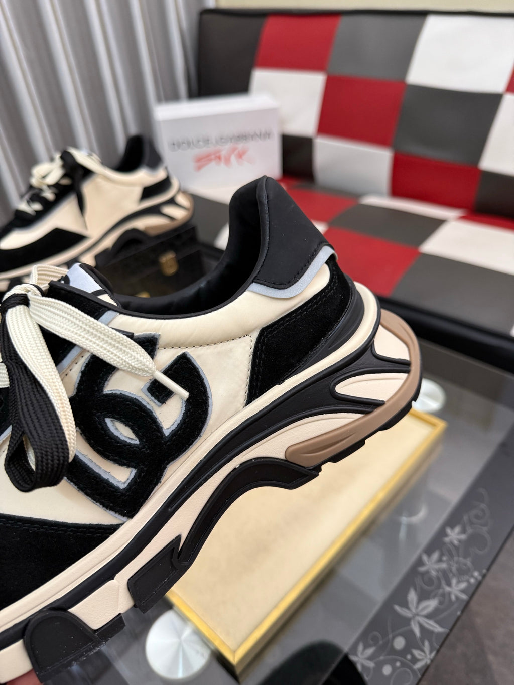 Dolce & Gabbana DG Silk Calfskin & Nubuck Casual Sneakers