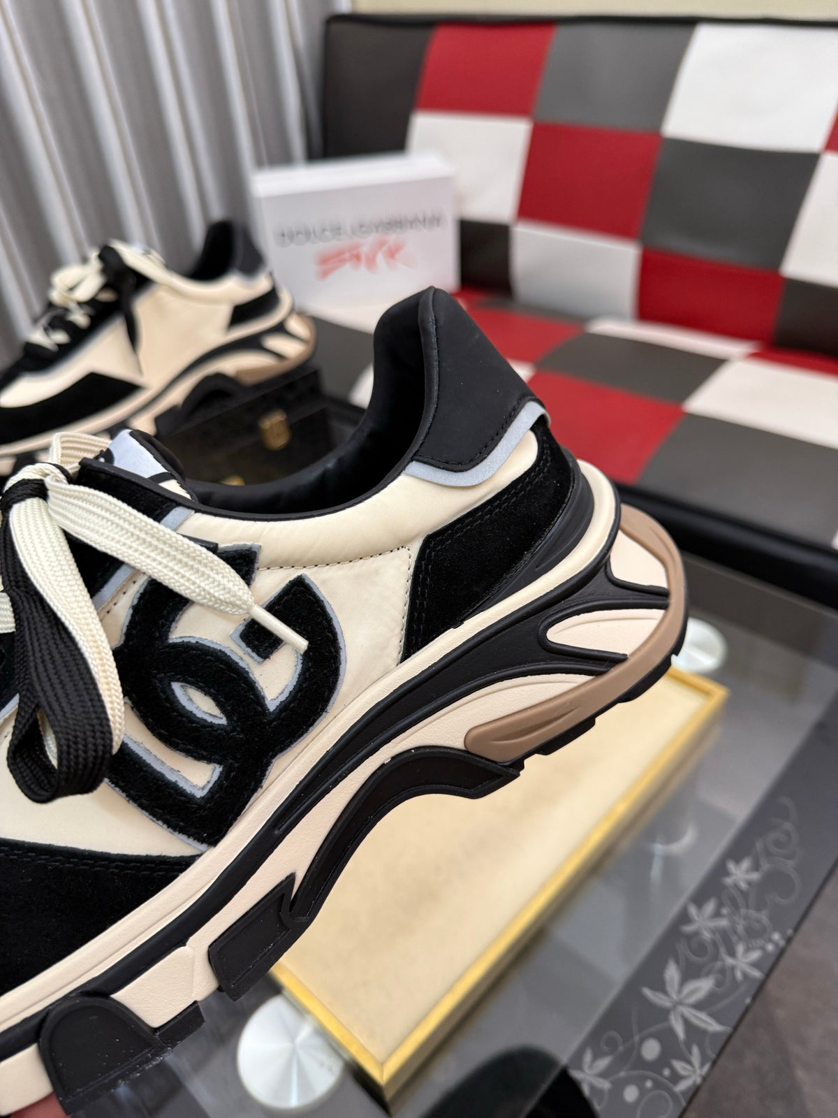 Dolce & Gabbana DG Silk Calfskin & Nubuck Casual Sneakers