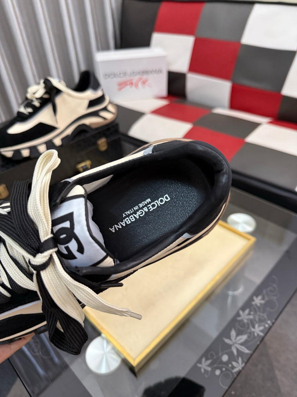 Dolce & Gabbana DG Silk Calfskin & Nubuck Casual Sneakers