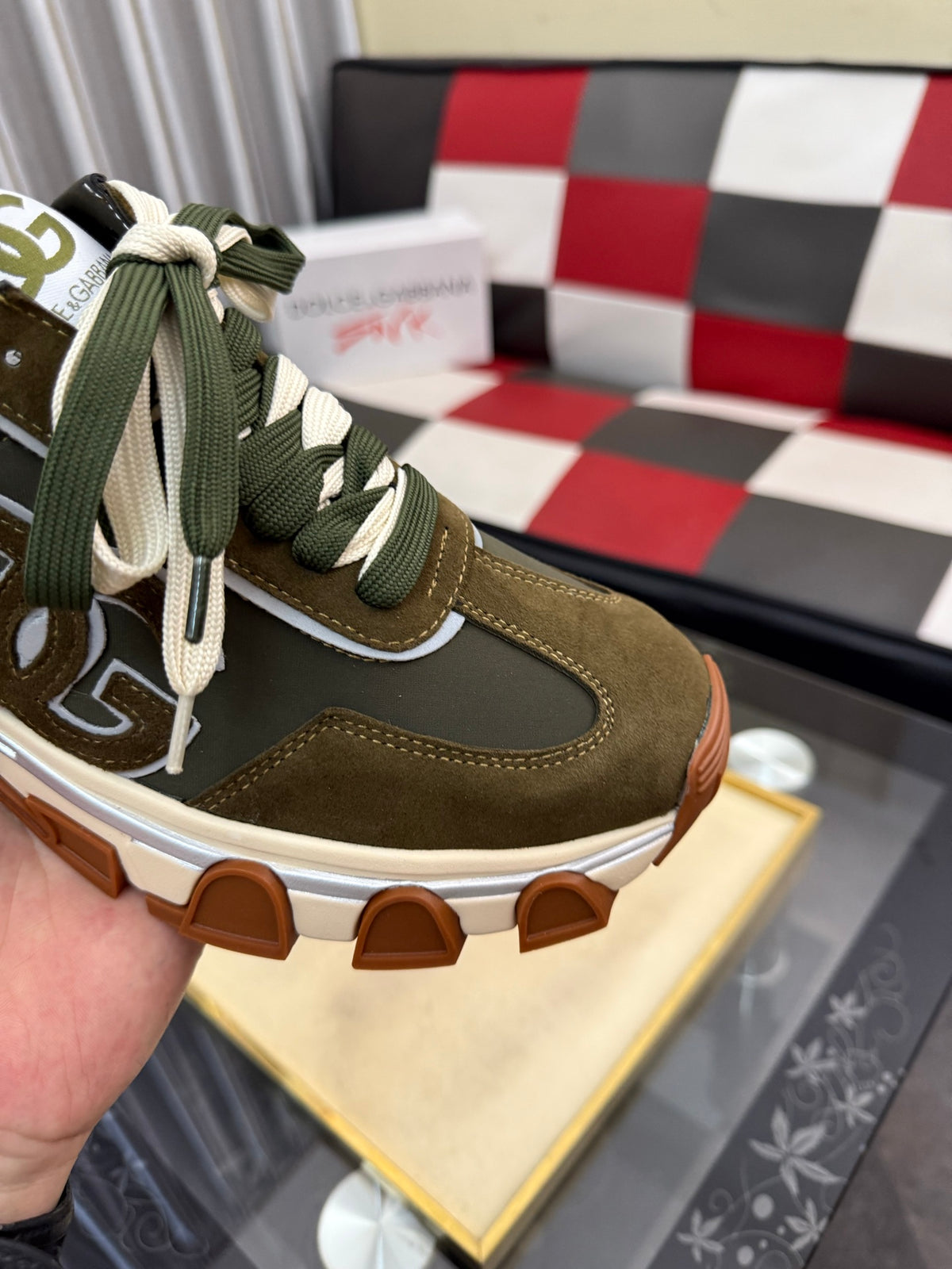 Dolce & Gabbana DG Silk Calfskin & Nubuck Casual Sneakers