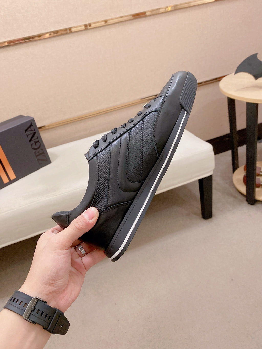 Ermenegildo Zegna Men's Calfskin Casual Shoes