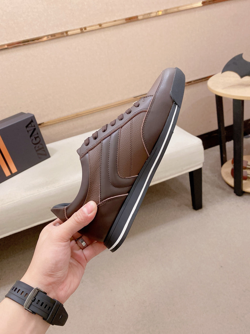 Ermenegildo Zegna Men's Calfskin Casual Shoes