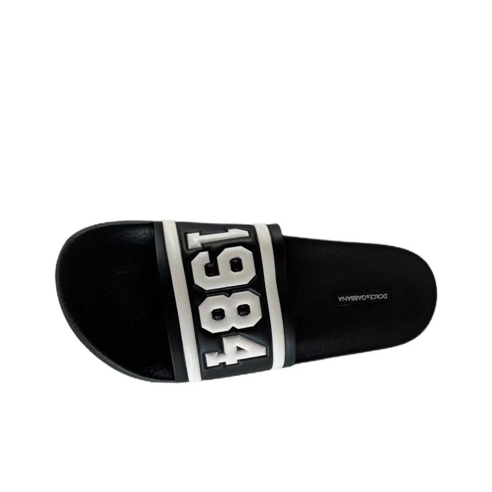 Dolce & Gabbana DG Men's Embossed-Logo PVC Slides