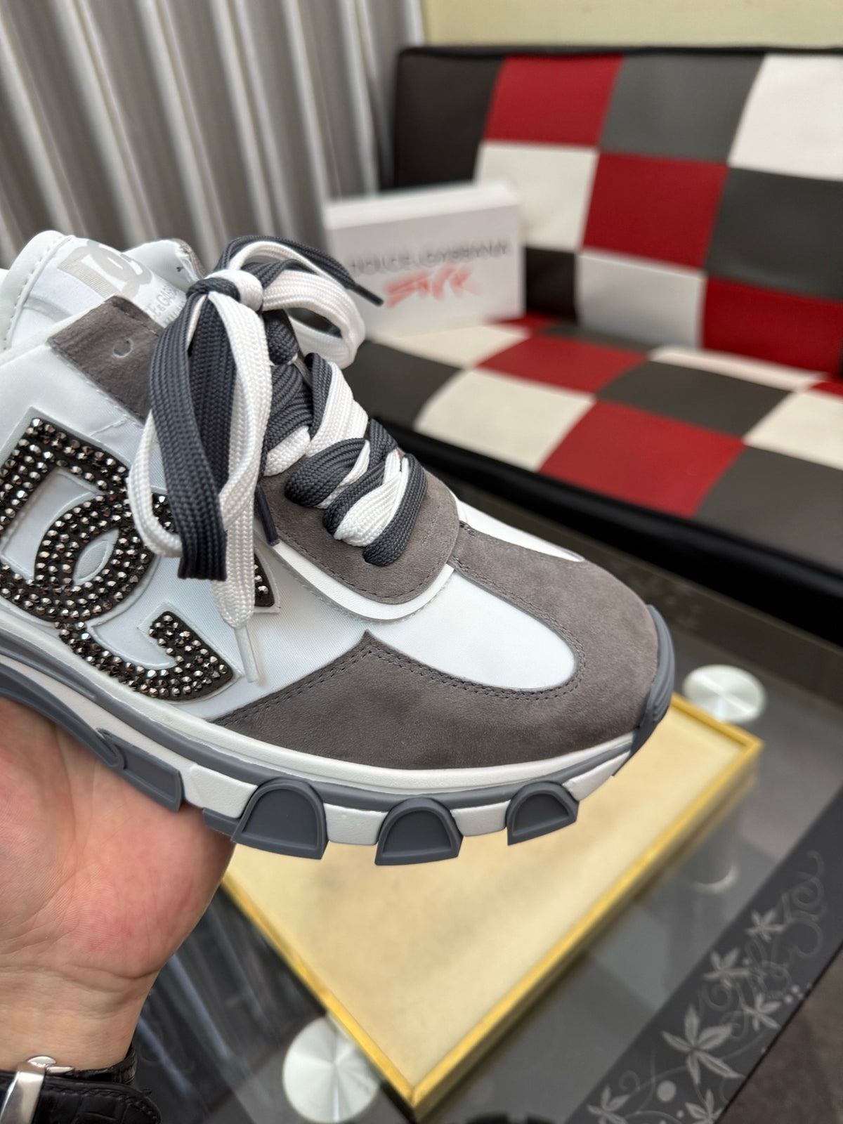 Dolce & Gabbana DG Silk Calfskin & Nubuck Casual Sneakers