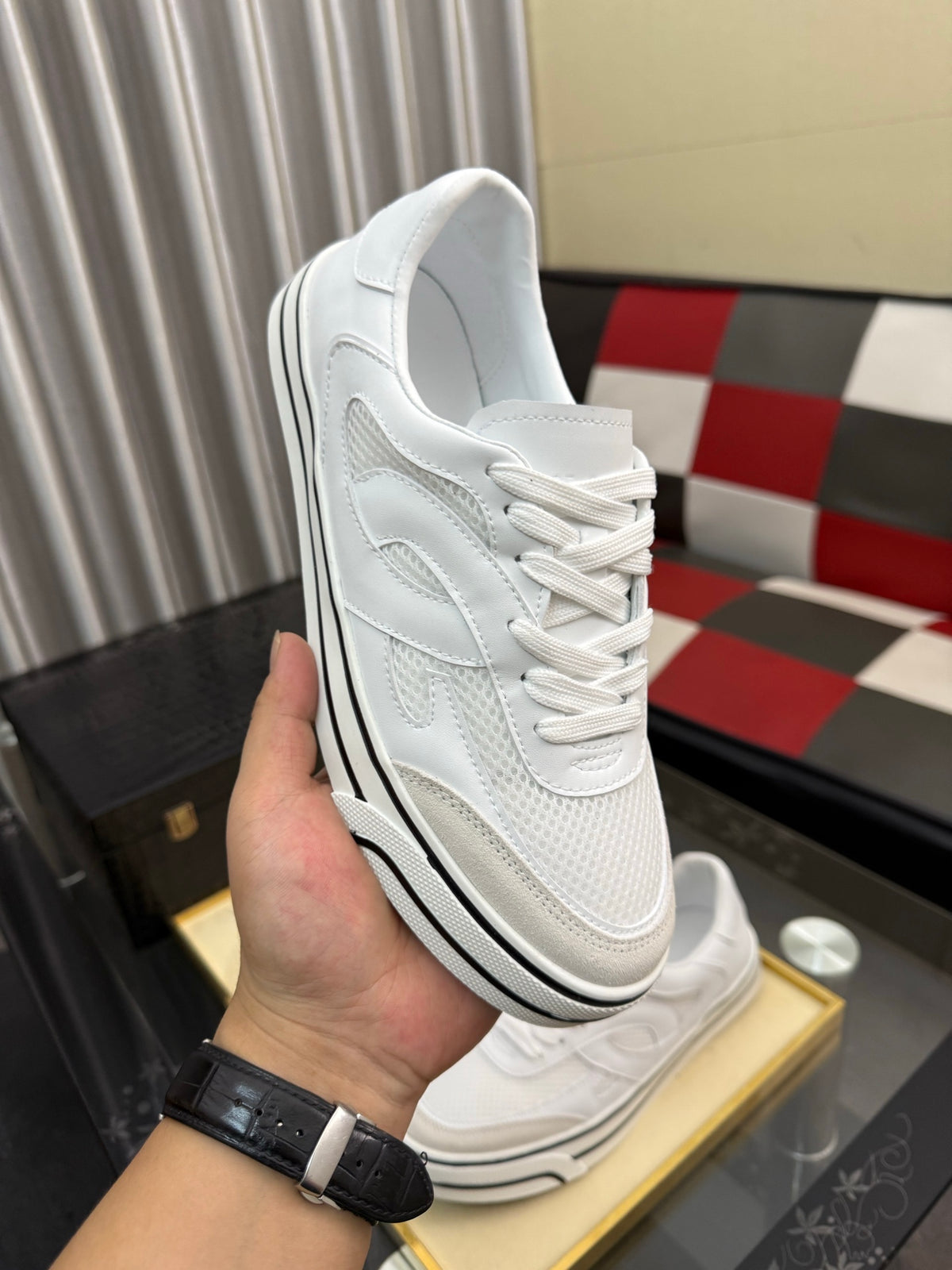 Dolce & Gabbana DG Silk Calfskin & Nubuck Casual Sneakers