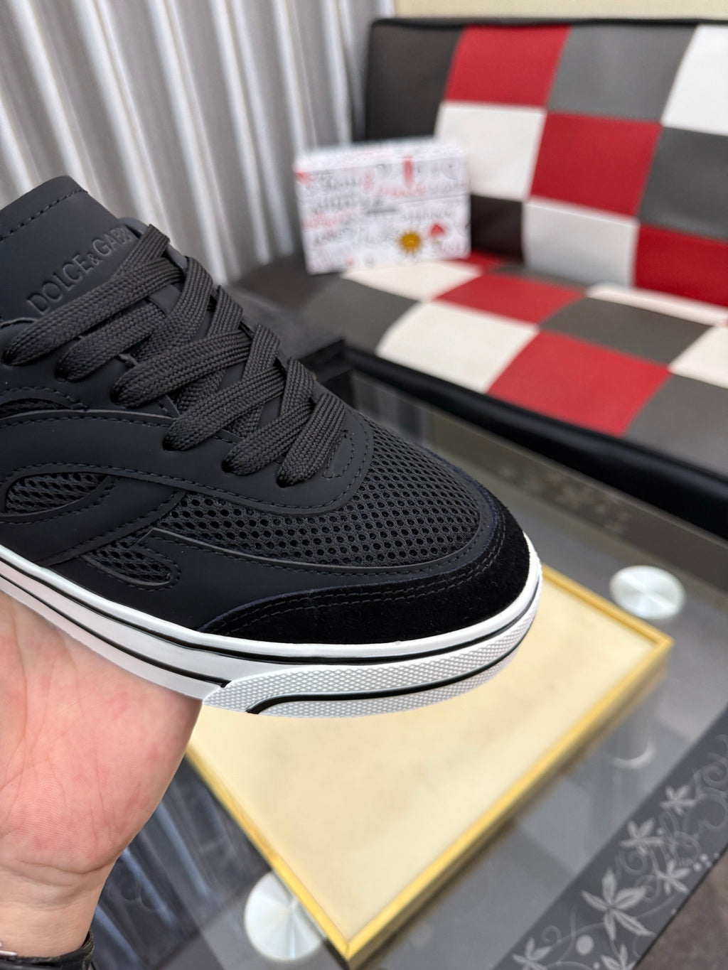 Dolce & Gabbana DG Silk Calfskin & Nubuck Casual Sneakers