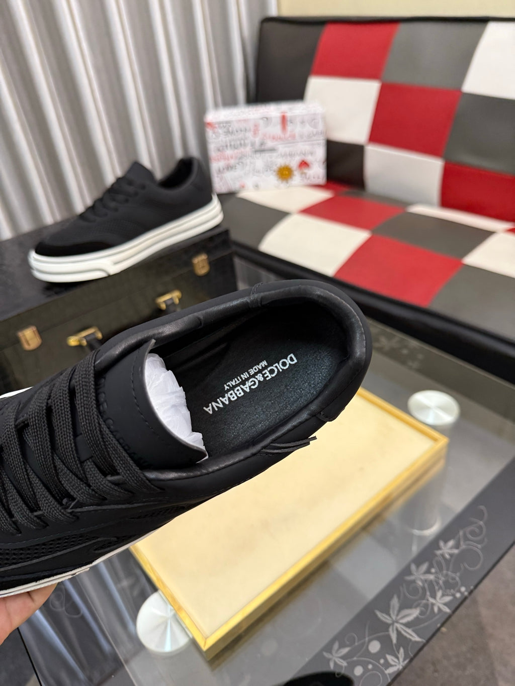 Dolce & Gabbana DG Silk Calfskin & Nubuck Casual Sneakers