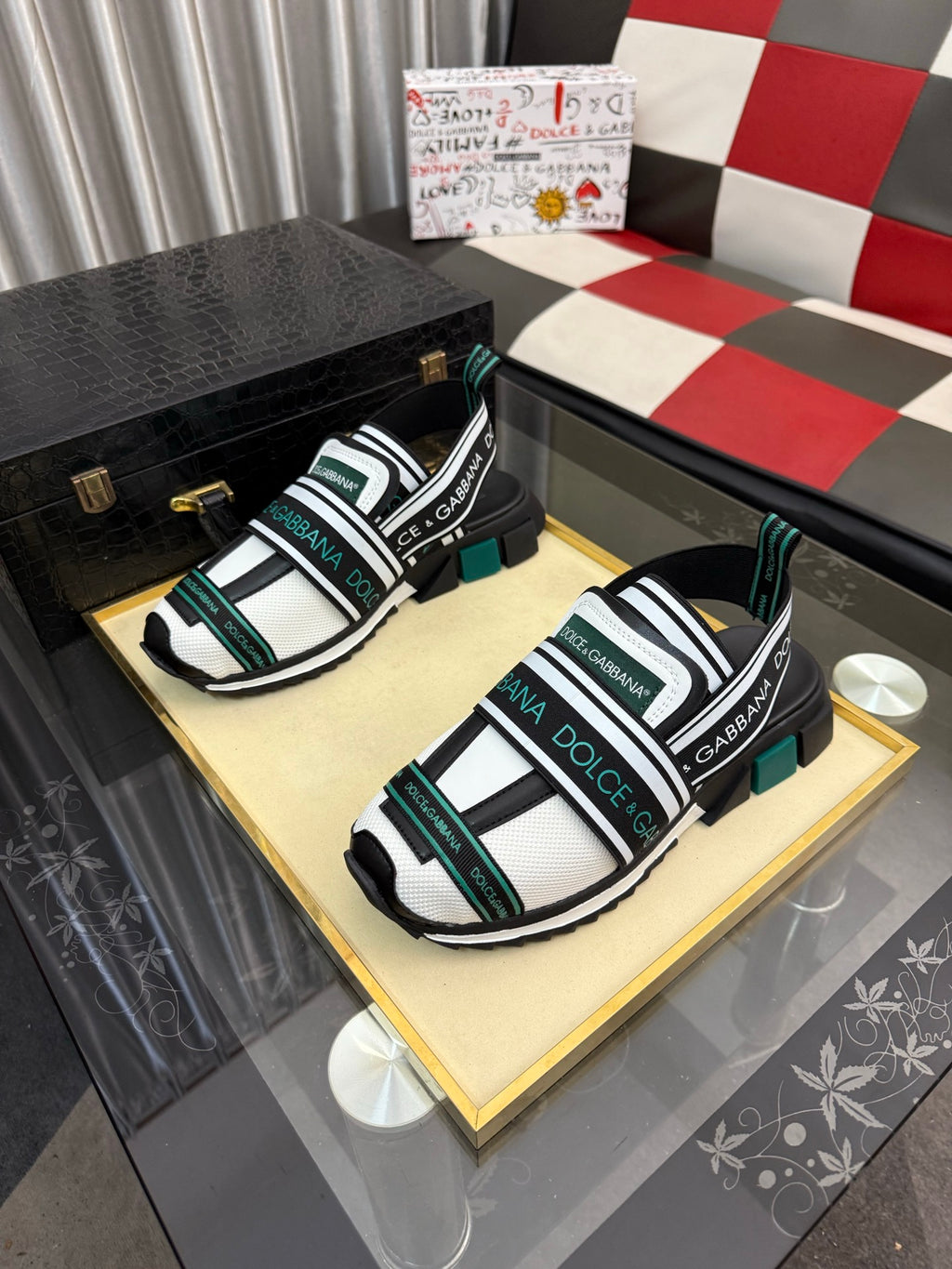 Dolce & Gabbana DG Men's PVC Slides with Molded TPU Sole