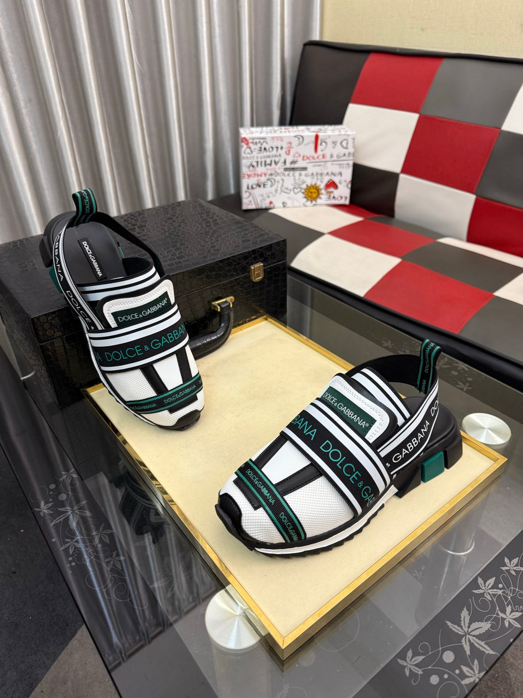 Dolce & Gabbana DG Men's PVC Slides with Molded TPU Sole