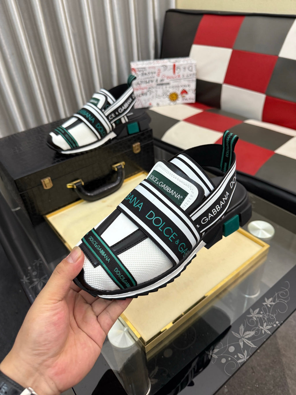 Dolce & Gabbana DG Men's PVC Slides with Molded TPU Sole