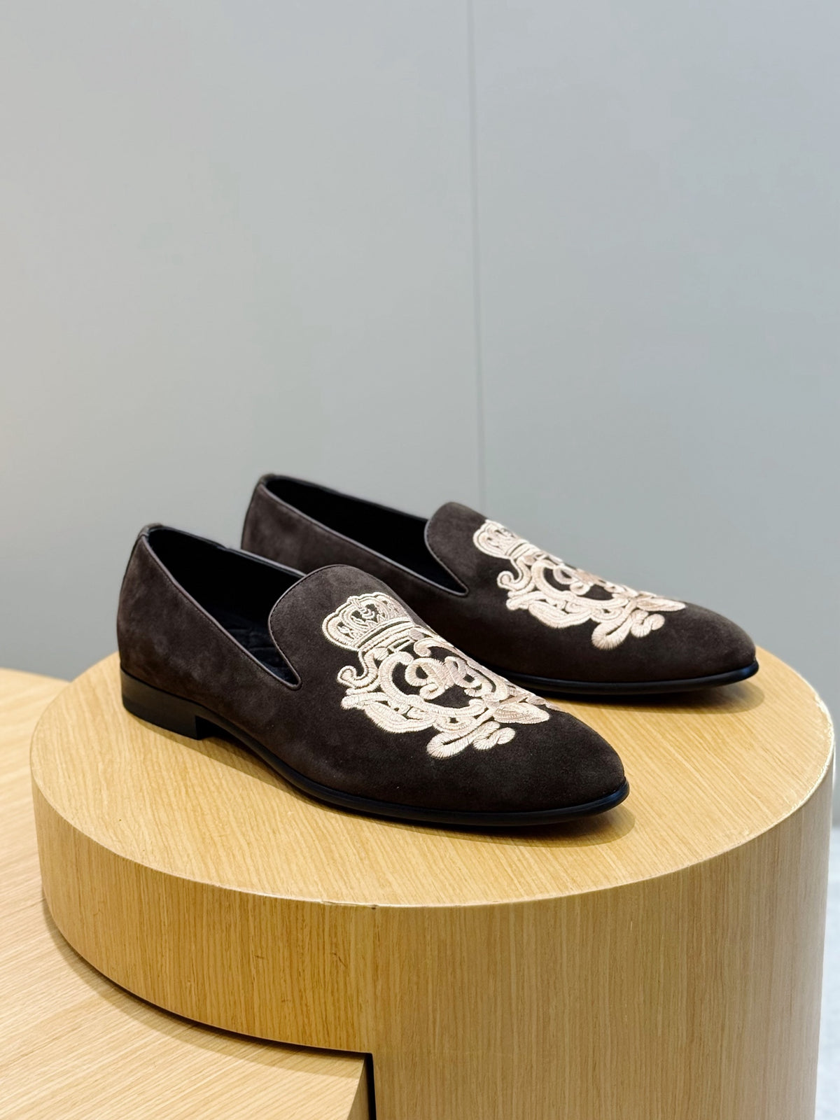 Dolce & Gabbana DG Men's Moccasin Loafers with Metal Horsebit