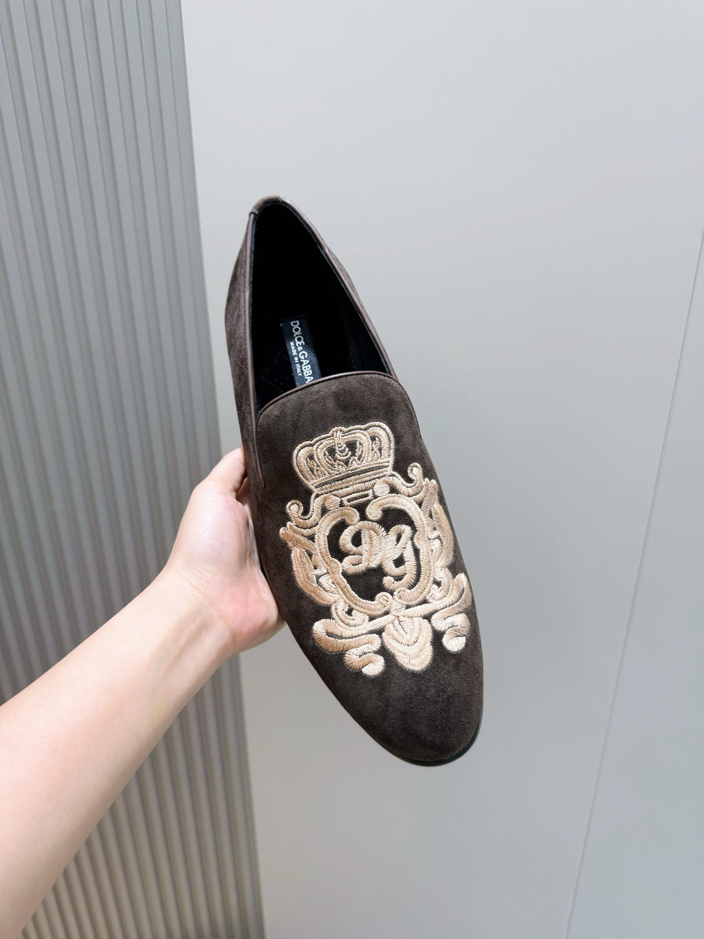 Dolce & Gabbana DG Men's Moccasin Loafers with Metal Horsebit