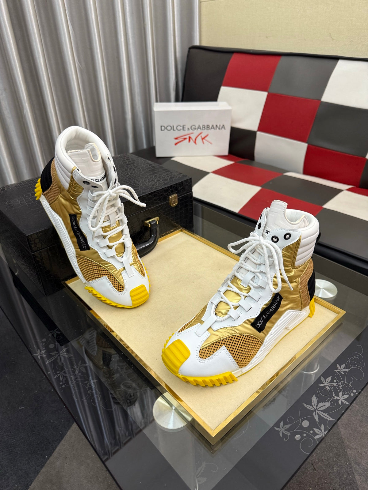 Dolce & Gabbana DG Silk Calfskin & Nubuck Casual Sneakers