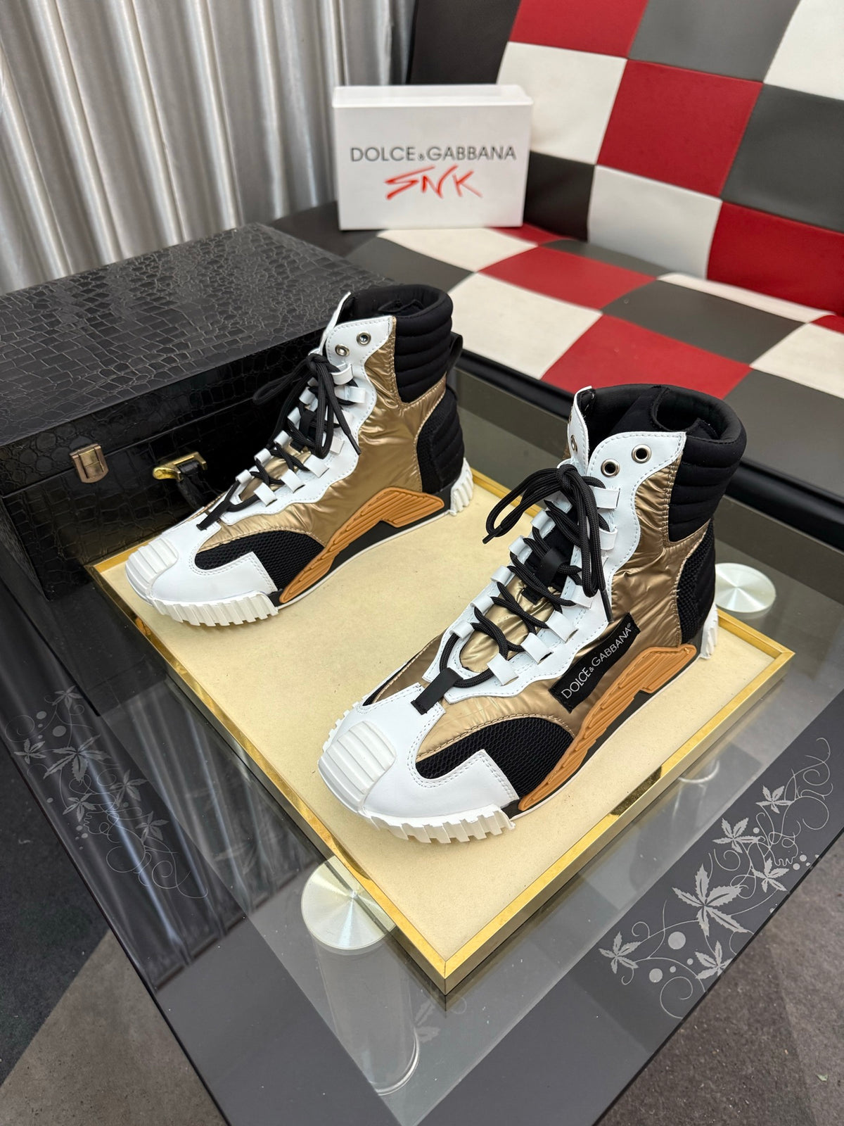 Dolce & Gabbana DG Silk Calfskin & Nubuck Casual Sneakers