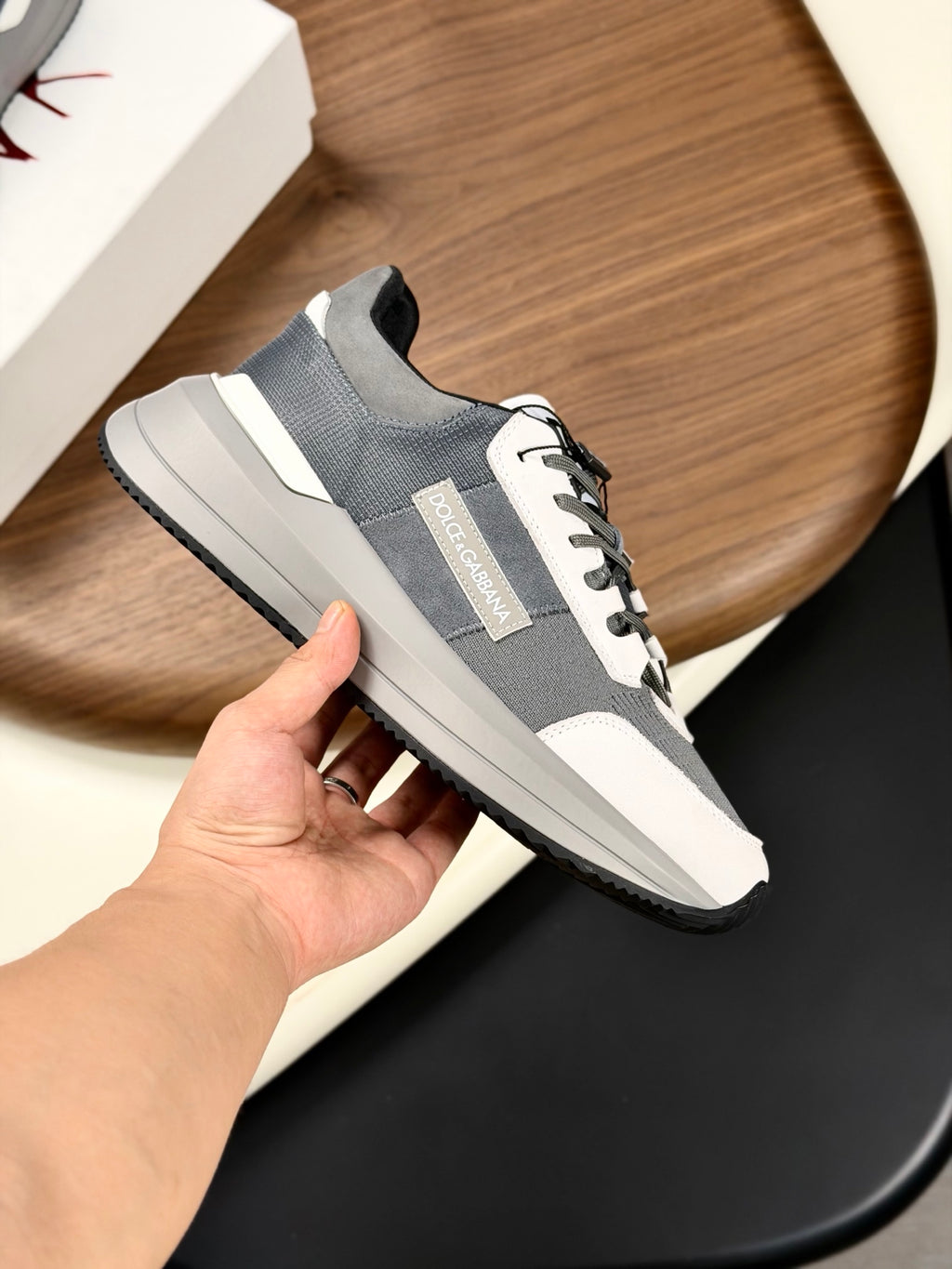 Dolce & Gabbana DG Premium Men's Mixed-Material Casual Sneakers