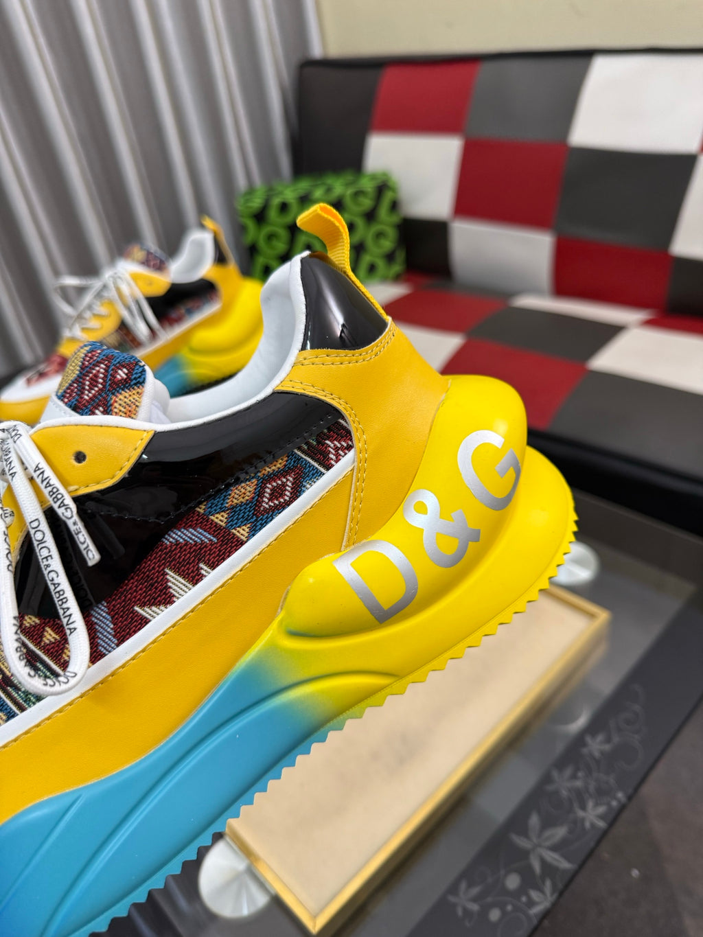 Dolce & Gabbana DG Silk Calfskin & Nubuck Casual Sneakers