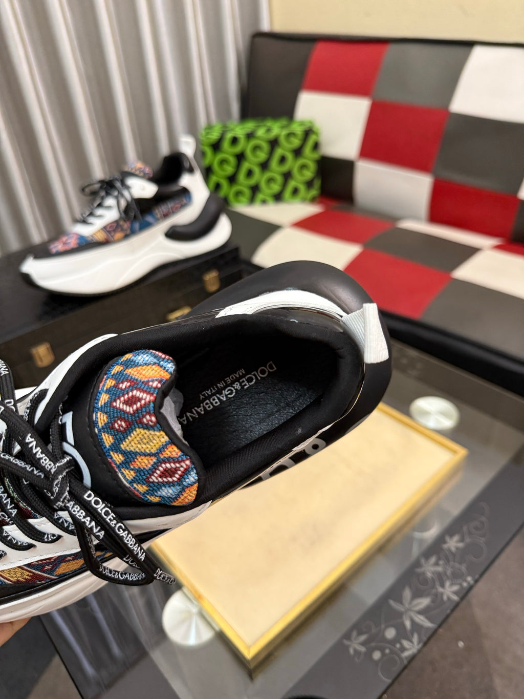Dolce & Gabbana DG Silk Calfskin & Nubuck Casual Sneakers