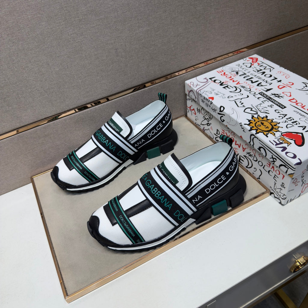 Dolce & Gabbana DG Couple's Multi-Material Casual Sneakers 5 Colors