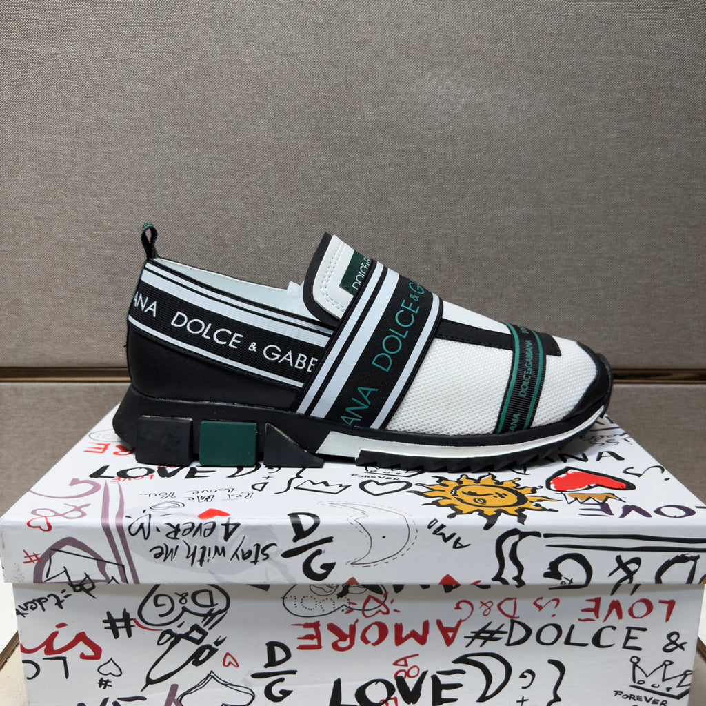 Dolce & Gabbana DG Couple's Multi-Material Casual Sneakers 5 Colors