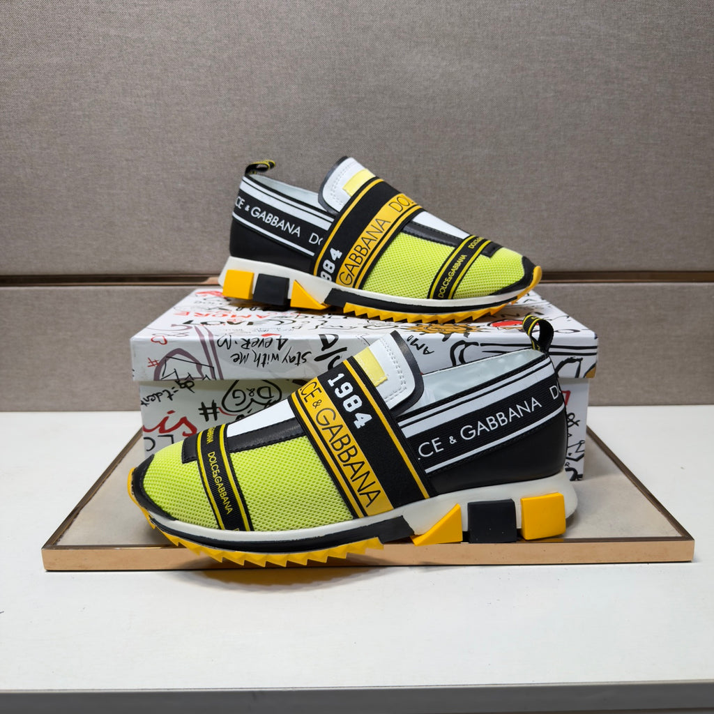 Dolce & Gabbana DG Couple's Multi-Material Casual Sneakers 5 Colors