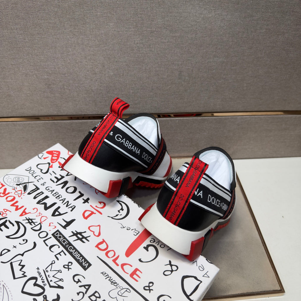Dolce & Gabbana DG Couple's Multi-Material Casual Sneakers 5 Colors